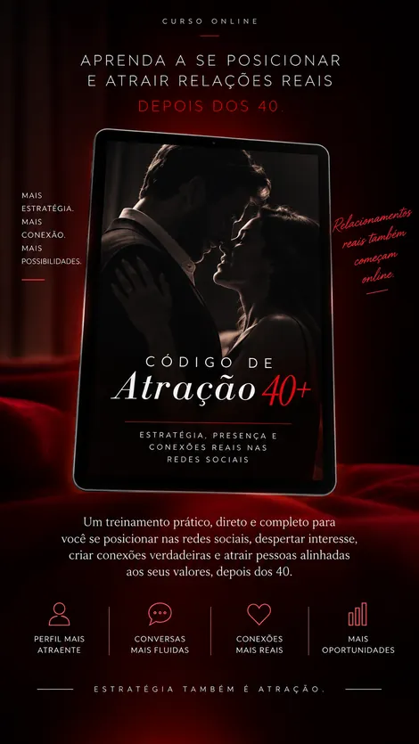 Capa do treinamento Código de Atração 40+